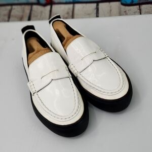ATELJE 71 New York White Leather Creeper Emo Grunge Penny Loafers
